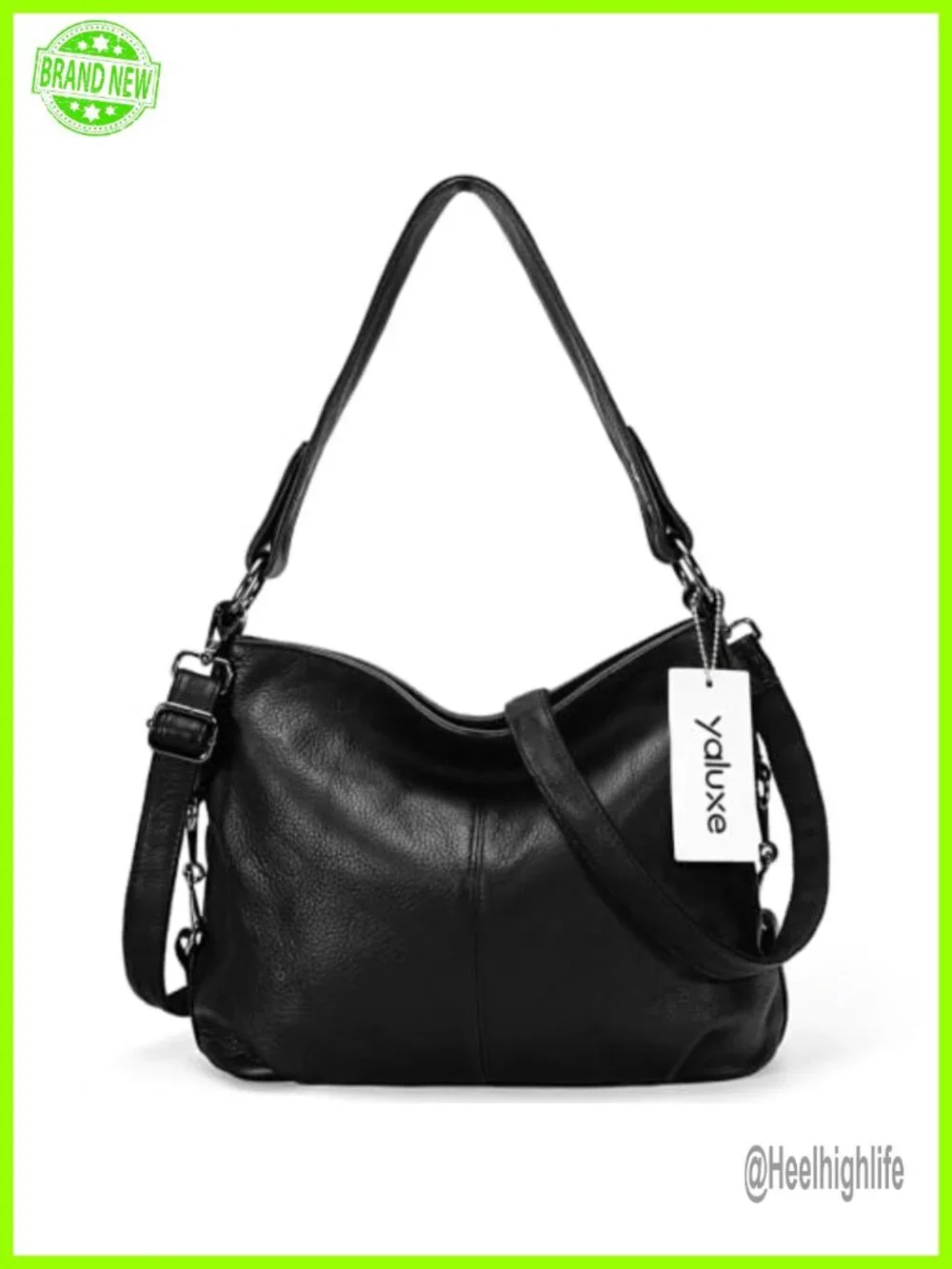Genuine Leather Shoulder Bag Hobo Handbag Crossbody Purse
